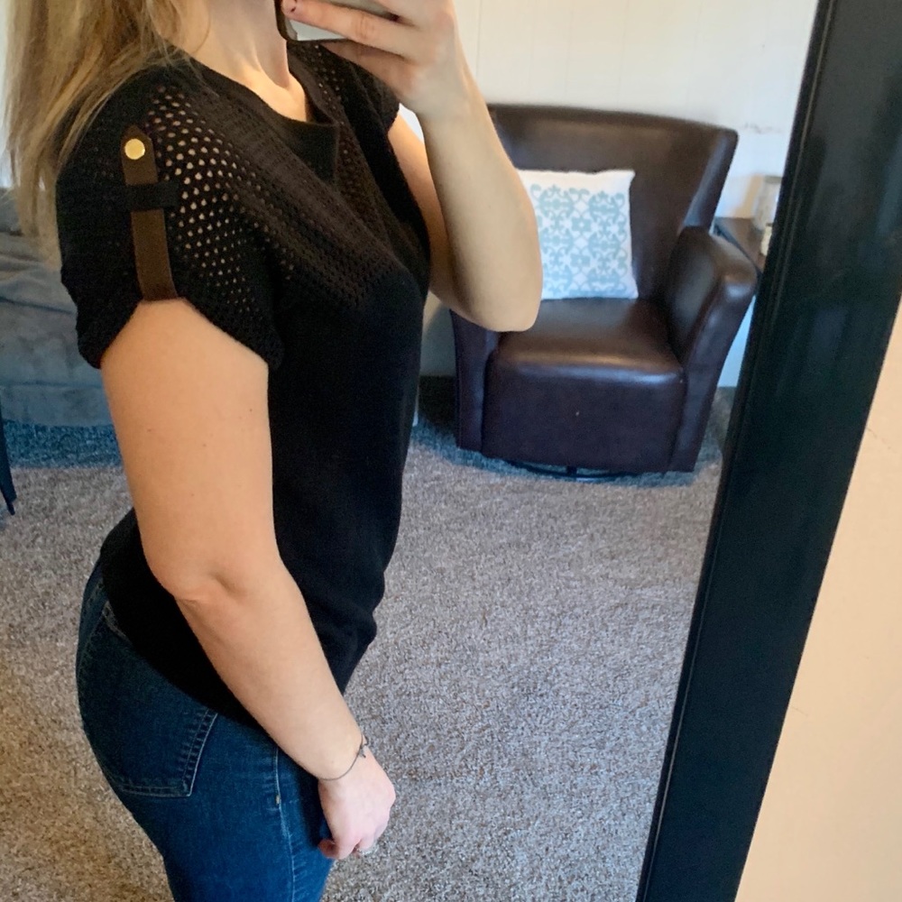Michael Kors Petite Small Black with Mesh Top